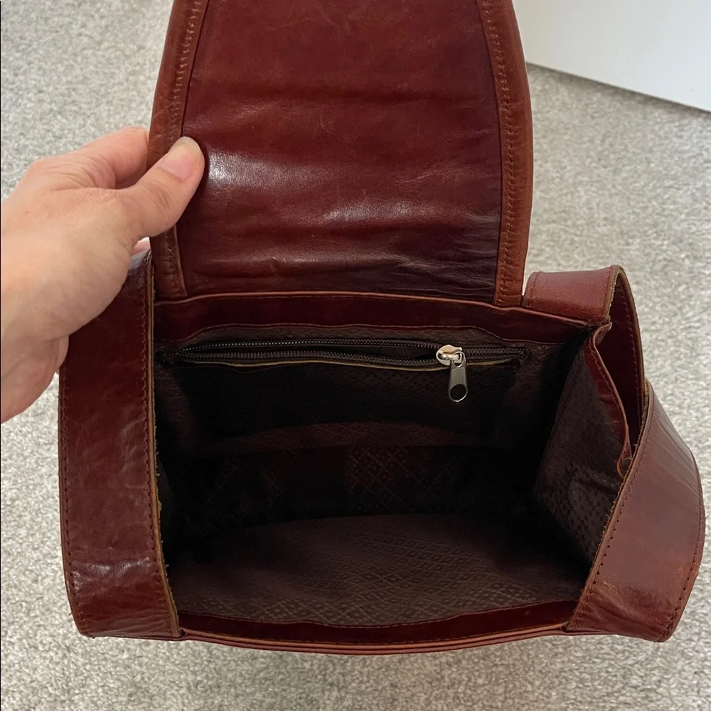 Vintage Turkish Kilim Leather Bag Boho
